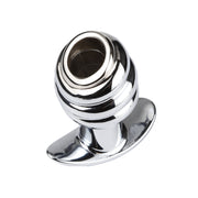 Fixxx - Geribbelde Holle Buttplug - Aluminium - Zilver-Erotiekvoordeel.nl