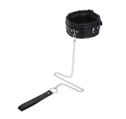 Fixxx - Gevoerde Collar met Leiband - Zwart-Erotiekvoordeel.nl
