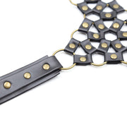 Fixxx - Harnasje met collar - PU-Leder - Verstelbaar - One Size - Zwart-Erotiekvoordeel.nl