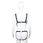 Fixxx - Harnasje van Riemen en Kettingen - PU-leer - One Size - Verstelbaar - Zwart-Erotiekvoordeel.nl