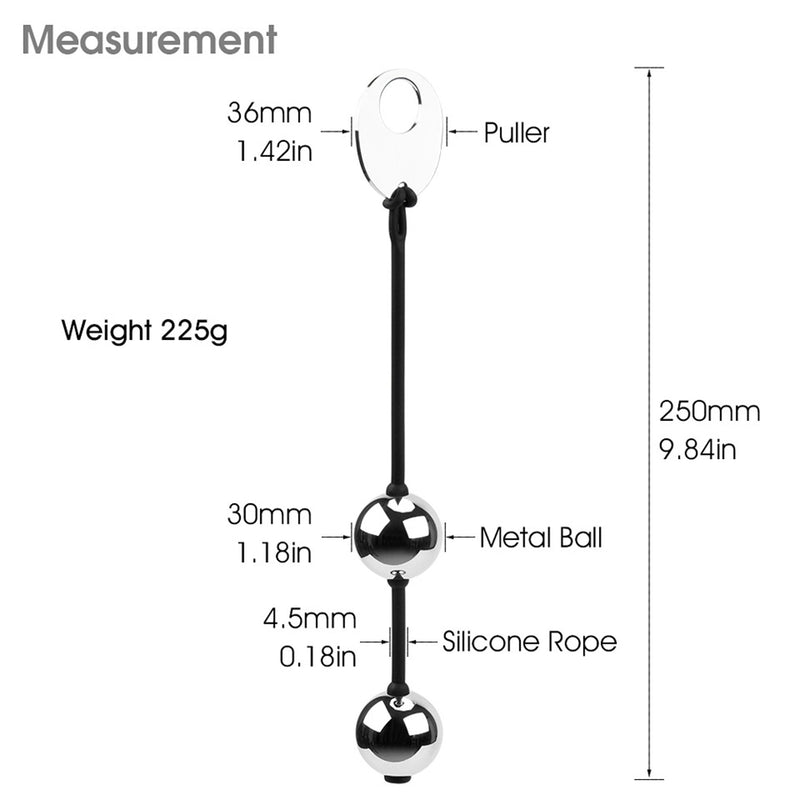Fixxx - Heavy Metal Vagina Balletjes met Siliconen Koordje - Diameter 25 mm-Erotiekvoordeel.nl