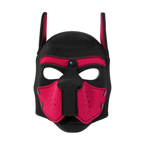Fixxx - Dog Mask - Puppy Hood - Black/Pink-Erotiekvoordeel.nl