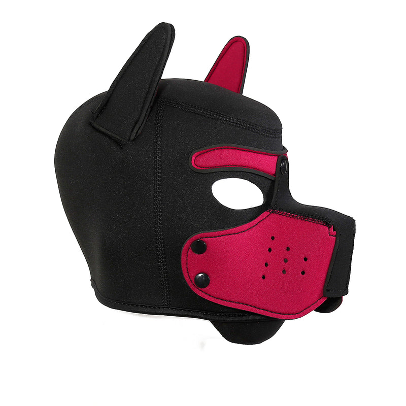 Fixxx - Dog Mask - Puppy Hood - Black/Pink-Erotiekvoordeel.nl