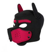 Fixxx - Dog Mask - Puppy Hood - Black/Pink-Erotiekvoordeel.nl