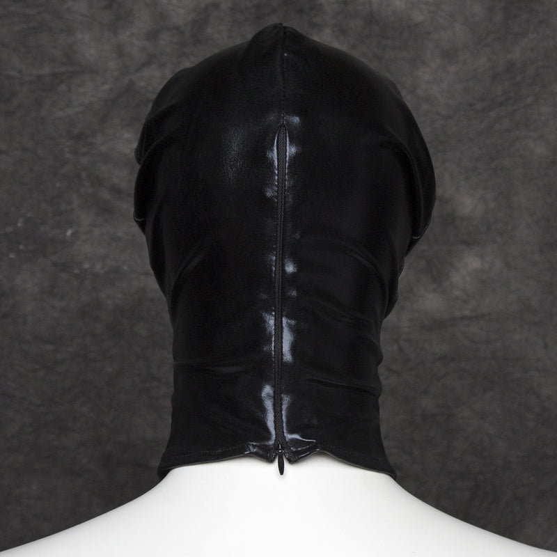 Fixxx - Capucha con ojos y boca abiertos - Cremallera trasera - Negro - Erotiekvoordeel.nl
