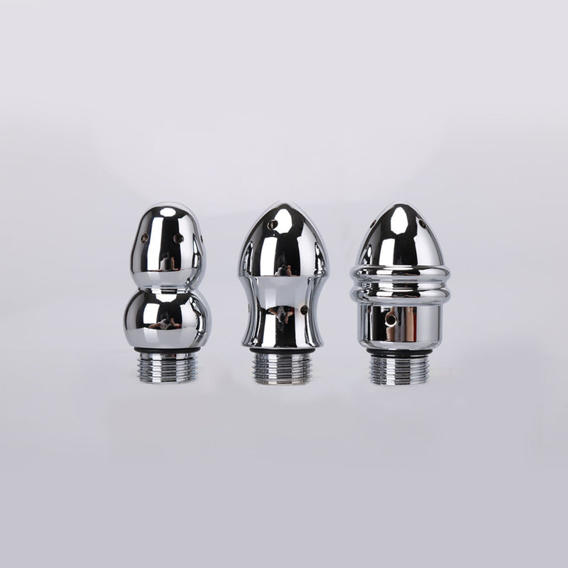 Fixxx - Intimdusche - Vaginal und anal verwendbar - Drei Düsen - Silber-Erotiekvoordeel.nl