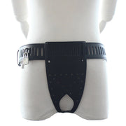 Fixxx - Kuisheidsgordel Heren - Opening Achterzijde - PU Leer - One Size - Zwart-Erotiekvoordeel.nl