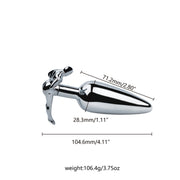 Fixxx - Lange RVS Buttplug met Handvat in de vorm van een mens-Erotiekvoordeel.nl