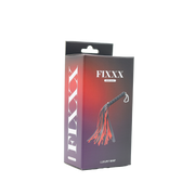 Fixxx - Luxe Flogger - Kunstleer - Zwart/Rood-Erotiekvoordeel.nl