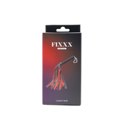 Fixxx - Luxe Flogger - Kunstleer - Zwart/Rood-Erotiekvoordeel.nl
