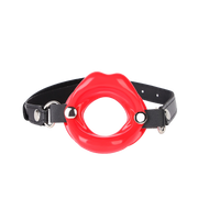 Fixxx - Rode Lippen Ring Gag - Rood/Zwart-Erotiekvoordeel.nl
