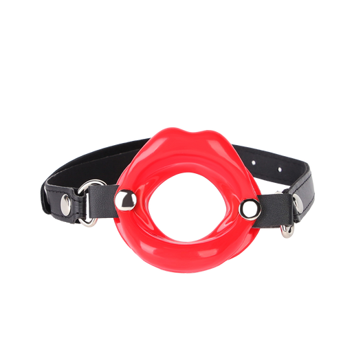 Fixxx - Rode Lippen Ring Gag - Rood/Zwart-Erotiekvoordeel.nl