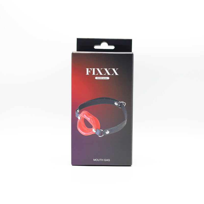 Fixxx - Rode Lippen Ring Gag - Rood/Zwart-Erotiekvoordeel.nl
