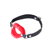 Fixxx - Rode Lippen Ring Gag - Rood/Zwart-Erotiekvoordeel.nl