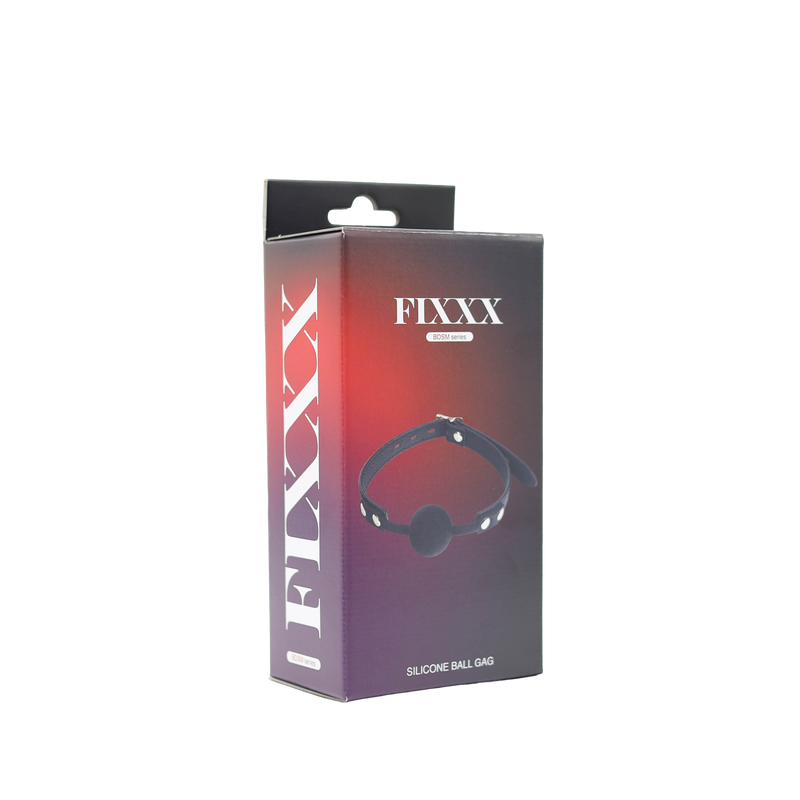Fixxx - Siliconen Ball Gag - Zwart-Erotiekvoordeel.nl