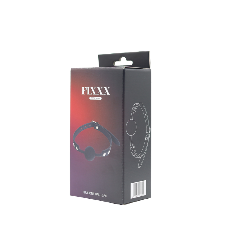 Fixxx - Siliconen Ball Gag - Zwart-Erotiekvoordeel.nl