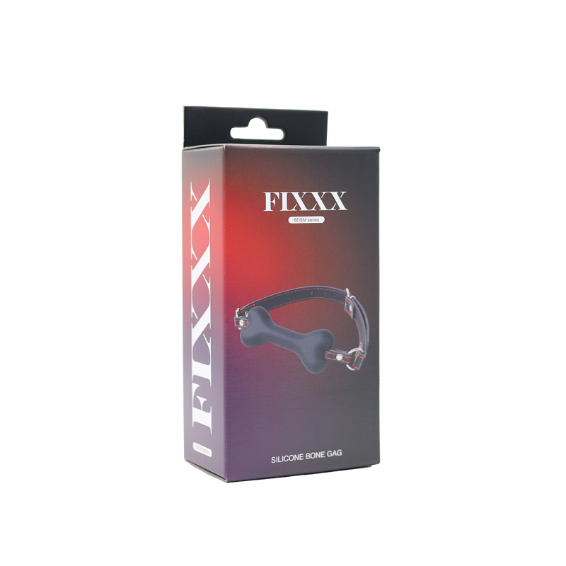 Fixxx - Siliconen Hondenbot Gag - Zwart-Erotiekvoordeel.nl