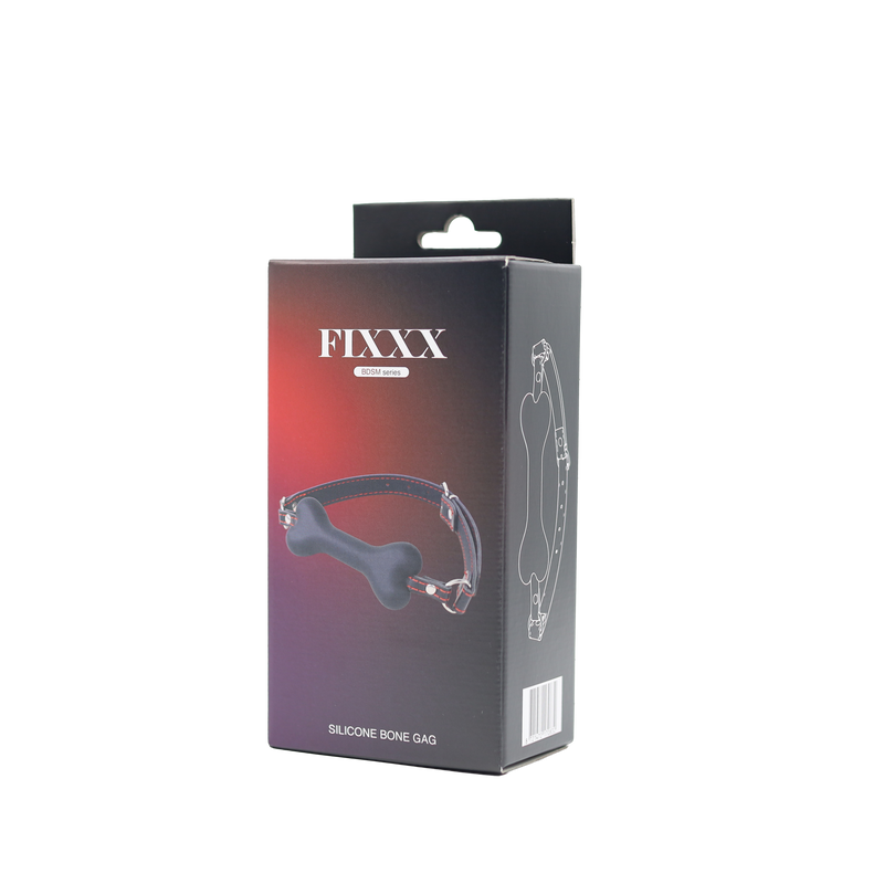 Fixxx - Siliconen Hondenbot Gag - Zwart-Erotiekvoordeel.nl