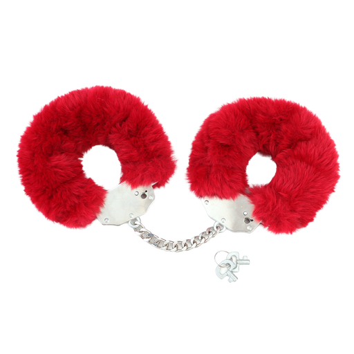 Fixxx - Super Fluffy Handboeien met Bont - Rood-Erotiekvoordeel.nl