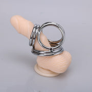 Fixxx Triple Cockring – Potente supporto in acciaio inossidabile per la massima stimolazione - Erotiekvoordeel.nl