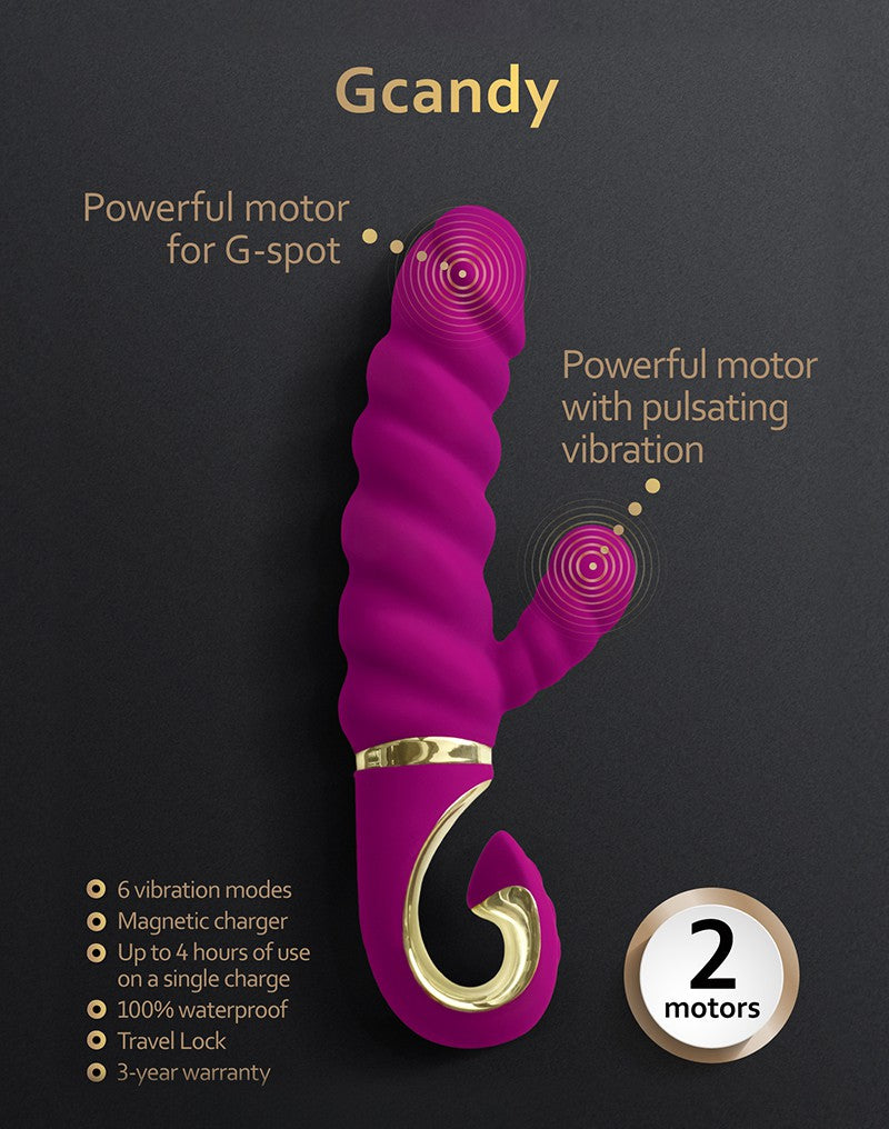 G-Vibe - G-Candy - Vibratore Rabbit - Rosa-Erotiekvoordeel.nl