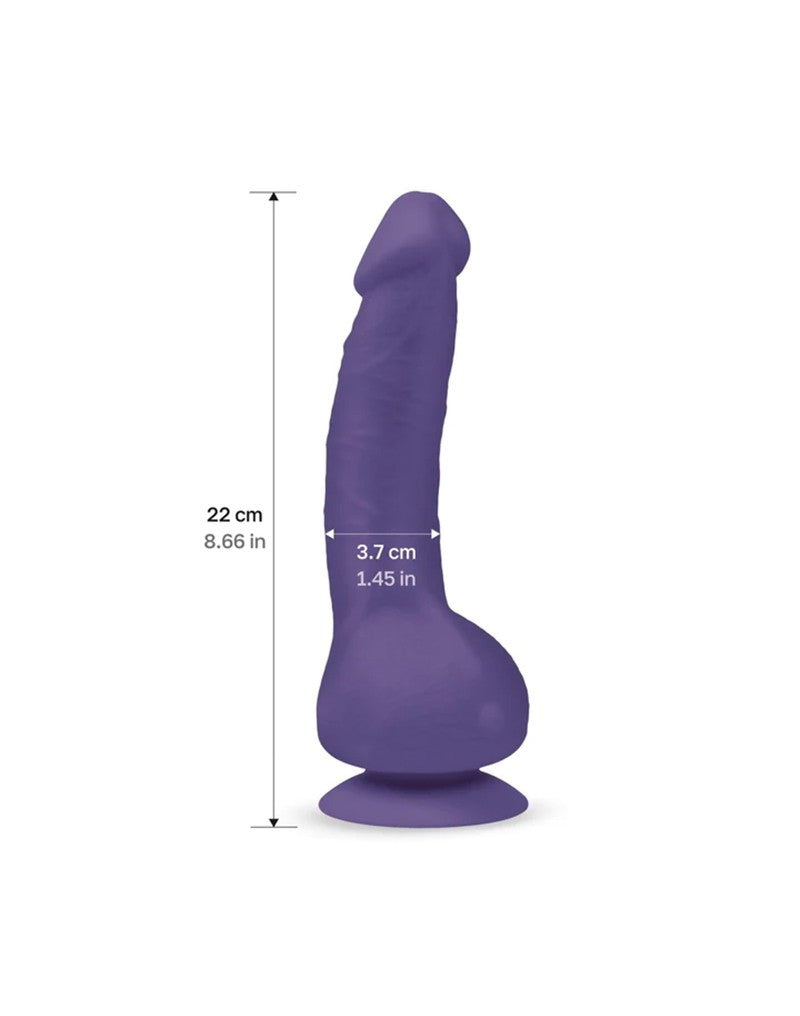 G-Vibe - G-Real2 - Dildo vibrante con ventosa - Viola-Erotiekvoordeel.nl