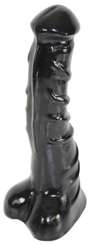 Gangbangster - Basilic - Dildo - 22 x 6 cm - PVC - Zwart-Erotiekvoordeel.nl