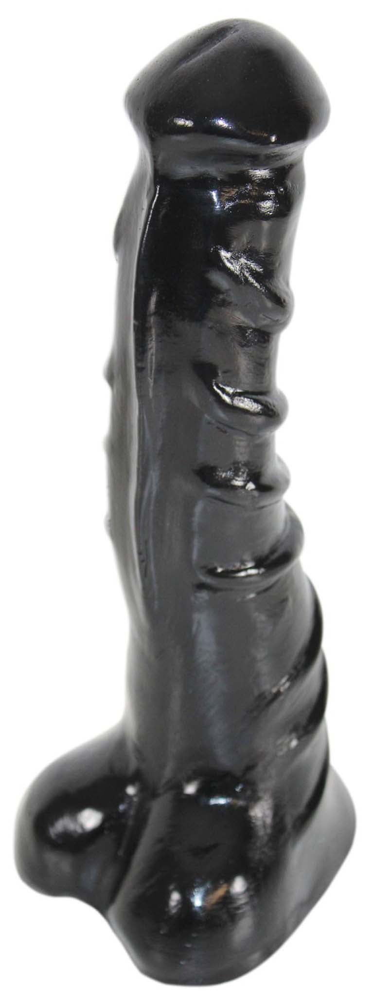 Gangbangster - Basilic - Dildo - 22 x 6 cm - PVC - Zwart-Erotiekvoordeel.nl