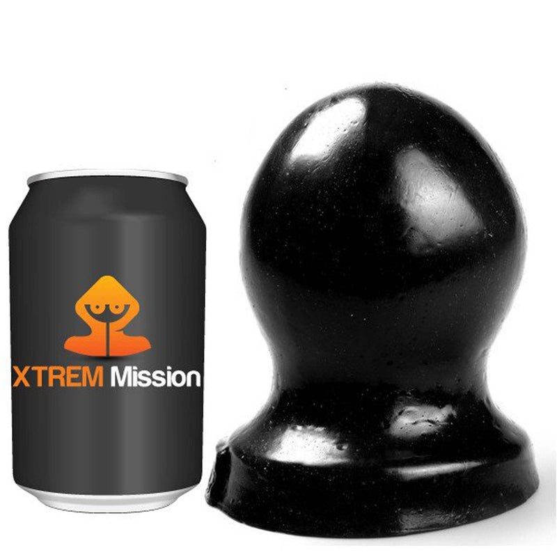 Gangbangster - Mission Snowball - Buttplug - 12 x 10 cm - PVC - Zwart-Erotiekvoordeel.nl
