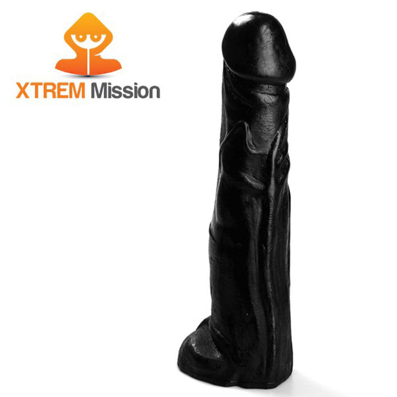 Gangbangster - Mission Terror - Dildo - 38 x 8,5 cm - PVC - Zwart-Erotiekvoordeel.nl