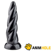 Gangbangster - Unicorn Twist - Dildo - 19 x 6 cm - PVC - Zwart-Erotiekvoordeel.nl