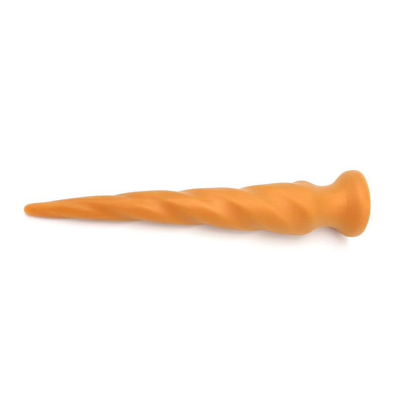 Gold Play - Consolador anal extralargo - Silicona suave - Twist - Oro-Erotiekvoordeel.nl