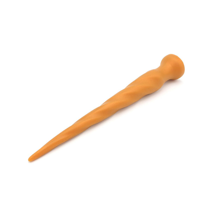 Gold Play - Consolador anal extralargo - Silicona suave - Twist - Oro-Erotiekvoordeel.nl