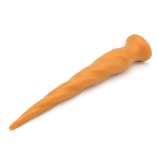 Gold Play - Consolador anal extralargo - Silicona suave - Twist - Oro-Erotiekvoordeel.nl