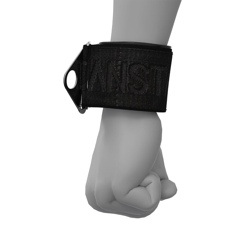 Haftanstalt - Set di manette regolabili in neoprene con fibbia metallica - Nero-Erotiekvoordeel.nl