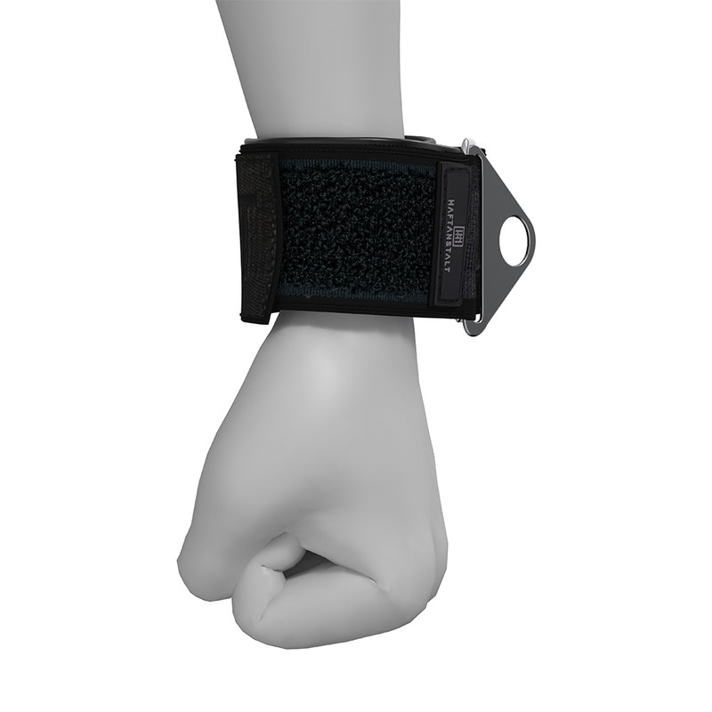 Haftanstalt - Set di manette regolabili in neoprene con fibbia in metallo - Nero-Erotiekvoordeel.nl