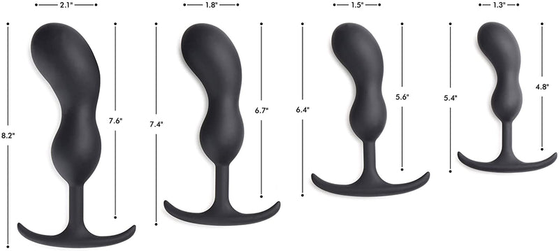 Heavy Hitters - Plug prostatico in silicone con sfere metalliche - 4 misure - Erotiekvoordeel.nl