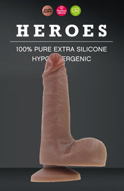 Heroes - No. 5 - Dildo Met Zuignap - 16 x 4,5 cm - Bruin-Erotiekvoordeel.nl
