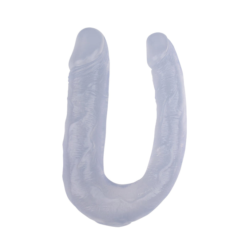 Hi-Rubber - Double Dildo - 33 cm - Transparent-Erotiekvoordeel.nl