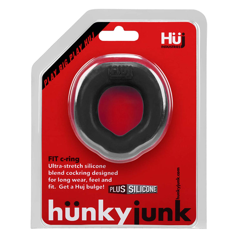 Hünkyjunk - Fit Cockring ergonomique - Black Tar-Erotiekvoordeel.nl