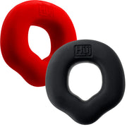 Hünkyjunk - Fit Rings - ErgoFit-Penisringe - 2er-Pack - Schwarz/Rot - Erotiekvoordeel.nl