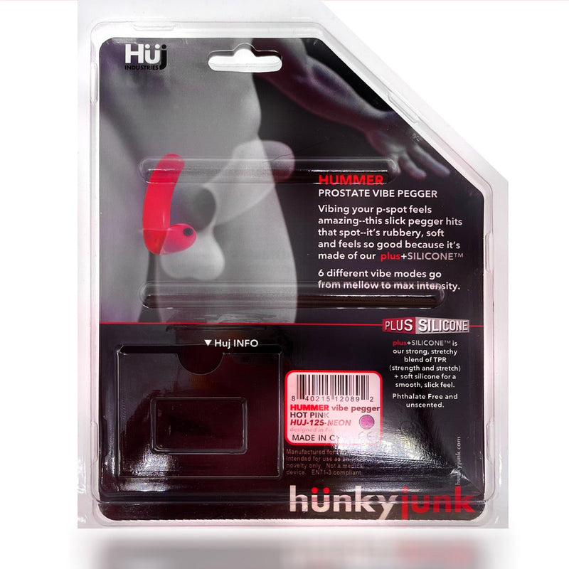 Hünkyjunk - Hummer Prostate Vibe Pegger - Neon Pink - Erotiekvoordeel.nl