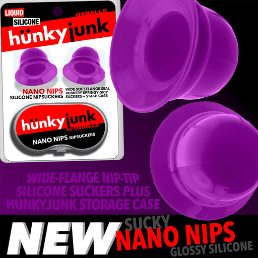 Hünkyjunk - Nano Nips - Succhiatori per capezzoli in silicone - Viola - Erotiekvoordeel.nl