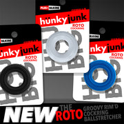 Hünkyjunk - Roto - Geribbelde Cockring - Transparant-Erotiekvoordeel.nl