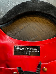 Peter Domenie - Latex Herenshirt Mouwloos - Rood met Zwarte Striping - Maat L-Erotiekvoordeel.nl