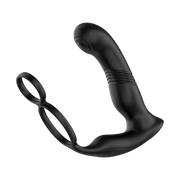 IY - Astex - Massaggiatore prostatico con vibrazione e pulsazioni e telecomando - Nero - Erotiekvoordeel.nl