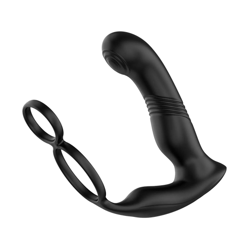 IY - Astex - Massaggiatore prostatico con vibrazione e pulsazioni e telecomando - Nero - Erotiekvoordeel.nl