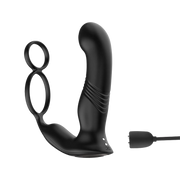 IY - Astex - Massaggiatore prostatico con vibrazione a impulsi e pulsazioni e telecomando - Nero - Erotiekvoordeel.nl
