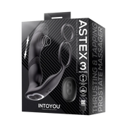 IY - Astex - Massaggiatore prostatico con vibrazione pulsante e pulsante con telecomando - Nero-Erotiekvoordeel.nl