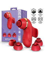 IY - Beeny - Vibratore multifunzionale - Con 4 accessori - Rosso-Erotiekvoordeel.nl